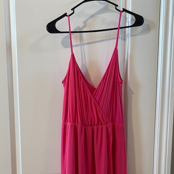 Bebe Pink Hi Lo Maxi Dress - Picture 4 of 11